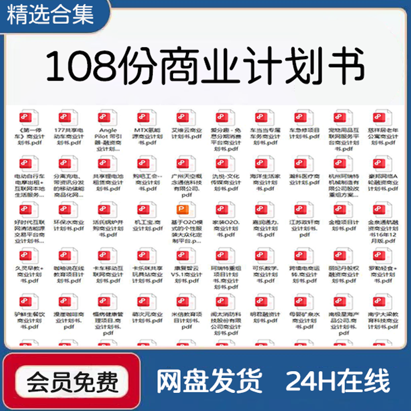 108份商业计划书精选合集-思维脑洞