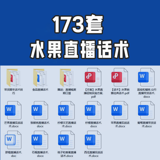 173套水果直播话术-思维脑洞