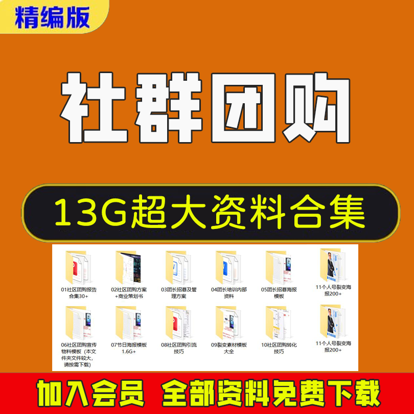 13G超大社群团购资料合集-思维脑洞